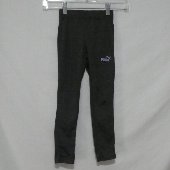 PUMA | size 6x | Charcoal Leggings | Purple Puma Logo on leg - Picture 1 of 16